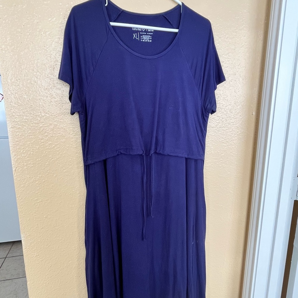 Latched Mama drawsting midi dress